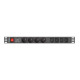 Lanberg power distribution unit (PDU) 19"1U 10A 8 SOCKETS 2M, black
