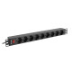 Lanberg power distribution unit (PDU) 19" 1U 16A 9xSchuko outlets,black Lanberg power distribution unit (PDU) 19" 1U 16A 9xSchuko outlets,black