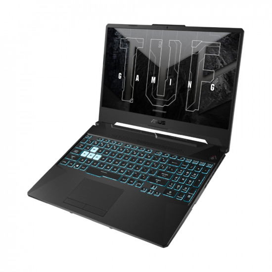 Лаптоп Asus TUF A15 FA506NC-HN012,AMD Ryzen5 7535HS/H (6-core/12-thread,16MB cache, up to 4.5 GHz ),15.6" FHD (1920x1080)144 Hz,16GB DDR5 4800(2*8),512 GB M.2 SSD,RTX 3050 4GB GDDR6,Wi-Fi 6(802.11ax),Backlit Chiclet Keyboard 1-Zone RGB, no OS, Graphi