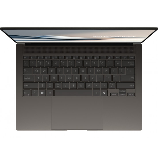 Лаптоп Asus Zenbook S UX5406SA-PZ281X, INTEL LNL Ultra 7 32GB, 14" OLED (WQXGA+(WQ+) 2880X1800 16:10), 32GB LPDDR5X (16 GB on BD),1TB SSD, Backlit Chiclet Keyboard, Windows 11 Pro,Zumaia Gray Лаптоп Asus Zenbook S UX5406SA-PZ281X, INTEL LNL Ultra 7 32GB, 14" OLED (WQXGA+(WQ+) 2880X1800 16:10), 32GB LPDDR5X (16 GB on BD),1TB SSD, Backlit Chiclet Keyboard, Windows 11 Pro,Zumaia Gray