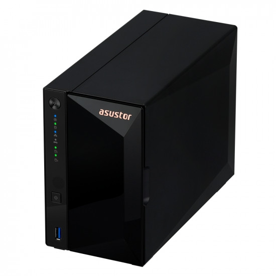 Asustor AS3302T_V2, 2 bay NAS, Realtek RTD1619B, Quad-Core, 1.7GHz (not ex.), 2.5GbE x1, USB3.2 Gen1 x3, WOW (Wake on WAN), Ttoolless installation, with hot-swappable tray, hardware encryption, MyArchive, EZ connect, EZ Sync, WoL, System Sleep Mode