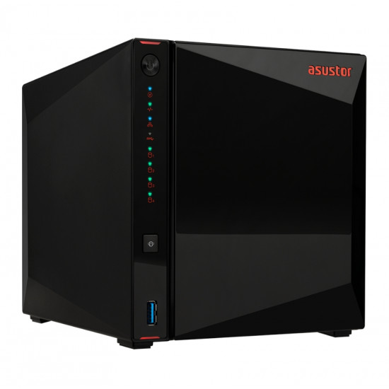 Asustor AS5304T, 4-Bay NAS, Intel Celeron J4105 Quad-Core 1.5 GHz (burst up 2.5 GHz), 4 GB SO-DIMM DDR4,4 x 2.5"/3.5" SATA3 HDD or SSD 2.5 GbE x 2, USB 3.2 Gen 1 Type A x 3, WOW (Wake on WAN), WOL, System Sleep Mode, AES-NI hardware encryption Asustor AS5304T, 4-Bay NAS, Intel Celeron J4105 Quad-Core 1.5 GHz (burst up 2.5 GHz), 4 GB SO-DIMM DDR4,4 x 2.5"/3.5" SATA3 HDD or SSD 2.5 GbE x 2, USB 3.2 Gen 1 Type A x 3, WOW (Wake on WAN), WOL, System Sleep Mode, AES-NI hardware encryption