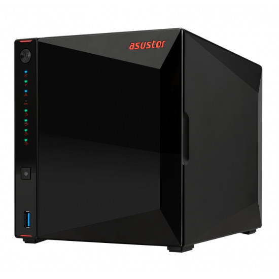 Asustor AS5304T, 4-Bay NAS, Intel Celeron J4105 Quad-Core 1.5 GHz (burst up 2.5 GHz), 4 GB SO-DIMM DDR4,4 x 2.5"/3.5" SATA3 HDD or SSD 2.5 GbE x 2, USB 3.2 Gen 1 Type A x 3, WOW (Wake on WAN), WOL, System Sleep Mode, AES-NI hardware encryption Asustor AS5304T, 4-Bay NAS, Intel Celeron J4105 Quad-Core 1.5 GHz (burst up 2.5 GHz), 4 GB SO-DIMM DDR4,4 x 2.5"/3.5" SATA3 HDD or SSD 2.5 GbE x 2, USB 3.2 Gen 1 Type A x 3, WOW (Wake on WAN), WOL, System Sleep Mode, AES-NI hardware encryption