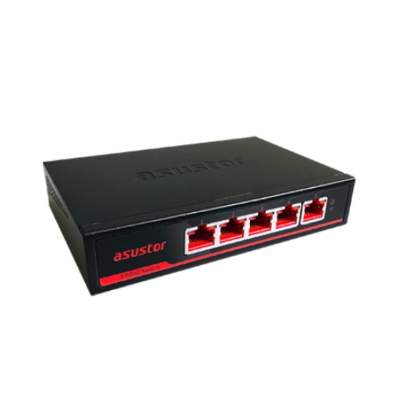 Asustor ASW205T, 5-port 2.5GBase-T Unmanaged Switch Asustor ASW205T, 5-port 2.5GBase-T Unmanaged Switch