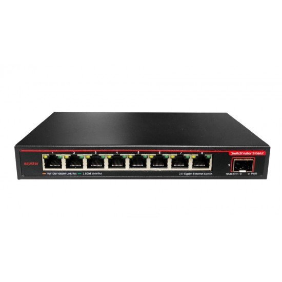 Asustor ASW209X, Switch'nstor 9 Gen2, 9-port 1x 10GbE (10G/2.5G/1G, SFP+), 8x 2.5GbE (2.5G/1G/100M, RJ45), Black Asustor ASW209X, Switch'nstor 9 Gen2, 9-port 1x 10GbE (10G/2.5G/1G, SFP+), 8x 2.5GbE (2.5G/1G/100M, RJ45), Black