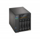 Asustor Lockerstor 4 Gen3 AS6804T 4 Bay NAS, AMD Ryzen Embedded Quad-Core 2.3GHz (burst up to 3.8GHz), Dual USB 4 Ports, Dual 10GbE Ports, Dual 5GbE Ports, 16G ECC RAM DDR5 (Max. 64GB) 4x M.2 SSD Slots (Diskless), 2 x Type C, Black Asustor Lockerstor 4 Gen3 AS6804T 4 Bay NAS, AMD Ryzen Embedded Quad-Core 2.3GHz (burst up to 3.8GHz), Dual USB 4 Ports, Dual 10GbE Ports, Dual 5GbE Ports, 16G ECC RAM DDR5 (Max. 64GB) 4x M.2 SSD Slots (Diskless), 2 x Type C, Black