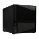 Asustor Nimbustor AS5404T, 4 Bay NAS, Quad-Core 2.0GHz CPU, Dual 2.5GbE Ports, 4GB SO-DIMM DDR4 (Max. 16GB), Four M.2 SSD Slots (Diskless), 3x USB 3.2 Gen 1 Type A, WOW (Wake on WAN), WOL, System Sleep Mode, AES-NI hardware, encryption, Black