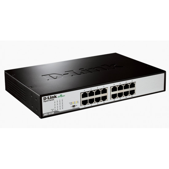 D-Link 16-Port 10/100/1000Mbps Copper Gigabit Ethernet Switch, rack mountable D-Link 16-Port 10/100/1000Mbps Copper Gigabit Ethernet Switch, rack mountable