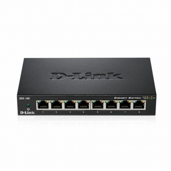 D-Link 8-port 10/100/1000 Gigabit Metal Housing Desktop Switch D-Link 8-port 10/100/1000 Gigabit Metal Housing Desktop Switch