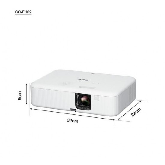 Epson CO-FH02, Full HD 1080p (1920 x 1080, 16:9), 3000 ANSI lumens, 16 000:1, USB 2.0, HDMI,Android TV, Lamp warr: 24 months, White Epson CO-FH02, Full HD 1080p (1920 x 1080, 16:9), 3000 ANSI lumens, 16 000:1, USB 2.0, HDMI,Android TV, Lamp warr: 24 months, White