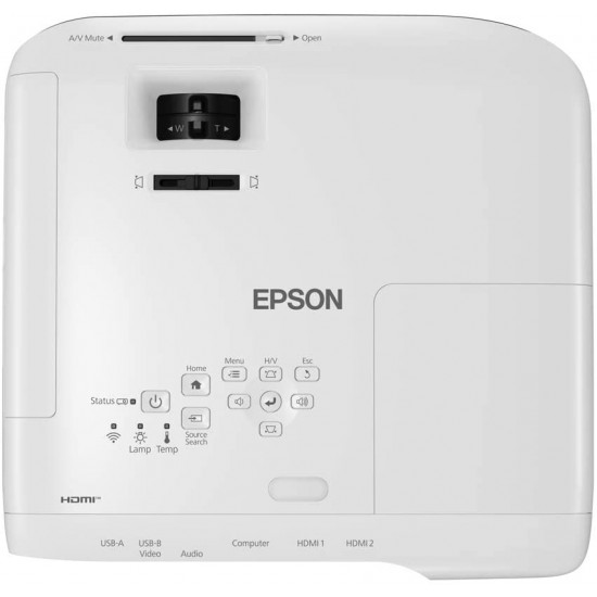 Epson EB-FH52, Full HD 1080p (1920 x 1080, 16:9) 240Hz Refresh, 4 000 ANSI lumens, 16 000:1, VGA, HDMI, USB, WLAN, Speakers, 36 months, Lamp: 36 months or 1 000 h, White Epson EB-FH52, Full HD 1080p (1920 x 1080, 16:9) 240Hz Refresh, 4 000 ANSI lumens, 16 000:1, VGA, HDMI, USB, WLAN, Speakers, 36 months, Lamp: 36 months or 1 000 h, White