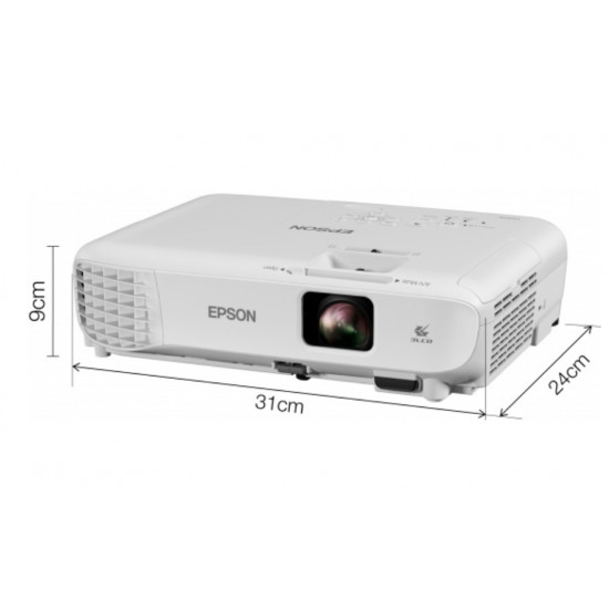Epson EB-W06, WXGA (1280 x 800, 16:10), 3700 ANSI lumens, 16 000:1, HDMI, USB, WLAN (optional), Speakers, 24 months, Lamp: 12 months or 1000 h, White Epson EB-W06, WXGA (1280 x 800, 16:10), 3700 ANSI lumens, 16 000:1, HDMI, USB, WLAN (optional), Speakers, 24 months, Lamp: 12 months or 1000 h, White
