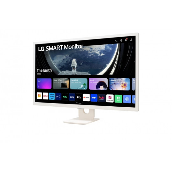 LG 32SR50F-W, 31.5" IPS Smart webOS23, Anti-Glare, 8ms, 1200:1, 250cd/m, sRGB 99%, FHD 1920x1080, HDR 10, HDMI, USB, Wi-Fi B/in, AirPlay 2, Speacers 5W x 2, Tilt, White LG 32SR50F-W, 31.5" IPS Smart webOS23, Anti-Glare, 8ms, 1200:1, 250cd/m, sRGB 99%, FHD 1920x1080, HDR 10, HDMI, USB, Wi-Fi B/in, AirPlay 2, Speacers 5W x 2, Tilt, White
