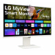 LG 32SR85U-W, 31.5" IPS Smart webOS, Full HD Web cam, AG, 5ms, 1000:1, 400cd/m, DCI-P3 95%, 4K UHD (3840x2160), ThinQ, HDR 10, HDMI, USB Type-C-PD 90W, Wi-Fi B/in, AirPlay 2, Bluetooth, Speakers 5W x 2, Height Adjustable, Tilt, White LG 32SR85U-W, 31.5" IPS Smart webOS, Full HD Web cam, AG, 5ms, 1000:1, 400cd/m, DCI-P3 95%, 4K UHD (3840x2160), ThinQ, HDR 10, HDMI, USB Type-C-PD 90W, Wi-Fi B/in, AirPlay 2, Bluetooth, Speakers 5W x 2, Height Adjustable, Tilt, White