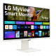 LG 32SR85U-W, 31.5" IPS Smart webOS, Full HD Web cam, AG, 5ms, 1000:1, 400cd/m, DCI-P3 95%, 4K UHD (3840x2160), ThinQ, HDR 10, HDMI, USB Type-C-PD 90W, Wi-Fi B/in, AirPlay 2, Bluetooth, Speakers 5W x 2, Height Adjustable, Tilt, White LG 32SR85U-W, 31.5" IPS Smart webOS, Full HD Web cam, AG, 5ms, 1000:1, 400cd/m, DCI-P3 95%, 4K UHD (3840x2160), ThinQ, HDR 10, HDMI, USB Type-C-PD 90W, Wi-Fi B/in, AirPlay 2, Bluetooth, Speakers 5W x 2, Height Adjustable, Tilt, White
