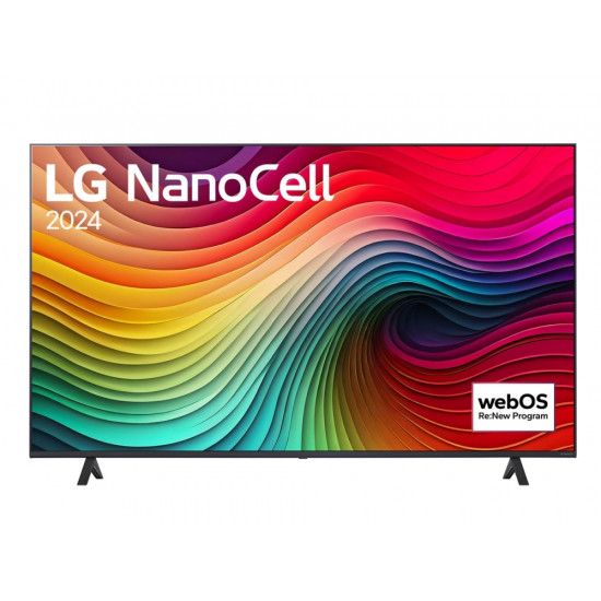 Телевизор LG 55NANO81T3A, 55" 4K HDR Smart Nano Cell TV, 3840x2160, DVB-T2/C/S2, AI Alpha 5 Gen7, HDR 10 PRO, webOS 24, ThinQ AI, WiFi, Clear Voice, AI Upscaling, Bluetooth, Hdmi, CI, LAN, AirPlay2, SPDIF, 2 Pole stand, Silver Телевизор LG 55NANO81T3A, 55" 4K HDR Smart Nano Cell TV, 3840x2160, DVB-T2/C/S2, AI Alpha 5 Gen7, HDR 10 PRO, webOS 24, ThinQ AI, WiFi, Clear Voice, AI Upscaling, Bluetooth, Hdmi, CI, LAN, AirPlay2, SPDIF, 2 Pole stand, Silver