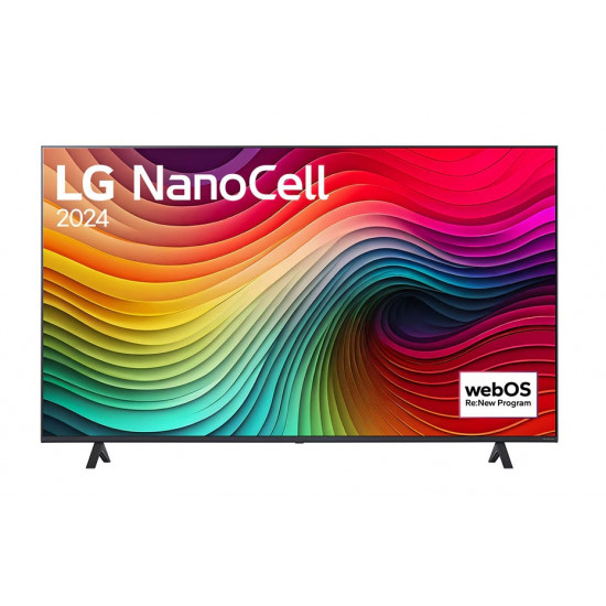 Телевизор LG 50NANO81T3A, 50" 4K HDR Smart Nano Cell TV, 3840x2160, DVB-T2/C/S2, AI Alpha 5 Gen7, HDR 10 PRO, webOS 24, ThinQ AI, WiFi, Clear Voice, AI Upscaling, Bluetooth, Hdmi, CI, LAN, AirPlay2, SPDIF, 2 Pole stand, Titan Телевизор LG 50NANO81T3A, 50" 4K HDR Smart Nano Cell TV, 3840x2160, DVB-T2/C/S2, AI Alpha 5 Gen7, HDR 10 PRO, webOS 24, ThinQ AI, WiFi, Clear Voice, AI Upscaling, Bluetooth, Hdmi, CI, LAN, AirPlay2, SPDIF, 2 Pole stand, Titan