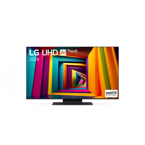 Телевизор LG 50UT91003LA, 50" 4K UltraHD TV 4K (3840 x 2160), DVB-T2/C/S2, webOS 24 Smart TV, ThinQ AI, Alpha 5 AI 4K Gen7, WiFi, HDR10 pro, HLG, ALLM/HGiG, AI Upscaling, AI Sound(Virtual 9.1.2 Up-mix), AirPlay, Quick Card, HDMI eARC, CI, LAN, USB, B Телевизор LG 50UT91003LA, 50" 4K UltraHD TV 4K (3840 x 2160), DVB-T2/C/S2, webOS 24 Smart TV, ThinQ AI, Alpha 5 AI 4K Gen7, WiFi, HDR10 pro, HLG, ALLM/HGiG, AI Upscaling, AI Sound(Virtual 9.1.2 Up-mix), AirPlay, Quick Card, HDMI eARC, CI, LAN, USB, B