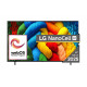 Телевизор LG 65NANO80A3B, 65" 4K HDR Smart Nano Cell TV, 3840x2160, DVB-T2/C/S2, AI Alpha 7, HDR 10 PRO, webOS 25, ThinQ AI, VRR, ALLM, HGiG, WiFi, Clear Voice, AI Upscaling, Bluetooth, Hdmi e-ARC , CI, LAN, AirPlay2, Chromecast, 2 Pole stand, Black Телевизор LG 65NANO80A3B, 65" 4K HDR Smart Nano Cell TV, 3840x2160, DVB-T2/C/S2, AI Alpha 7, HDR 10 PRO, webOS 25, ThinQ AI, VRR, ALLM, HGiG, WiFi, Clear Voice, AI Upscaling, Bluetooth, Hdmi e-ARC , CI, LAN, AirPlay2, Chromecast, 2 Pole stand, Black