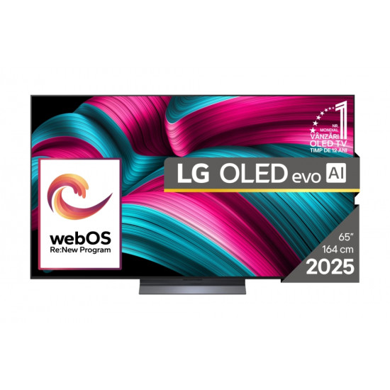 Телевизор LG OLED65C51LA, 65" UHD OLED evo, 4K (3840 x 2160), DVB-C/T2/S2, Full Cinema Screnn, Alpha 9 AI 4K Gen8, 120Hz Native (VRR 144Hz), ThinQ AI, HDR10, VRR, NVIDIA G-SYNC, AMD FreeSync, Dolby Vision, Dolby Atmos, Wi-Fi 6, Bluetooth, HDMI, USB, 