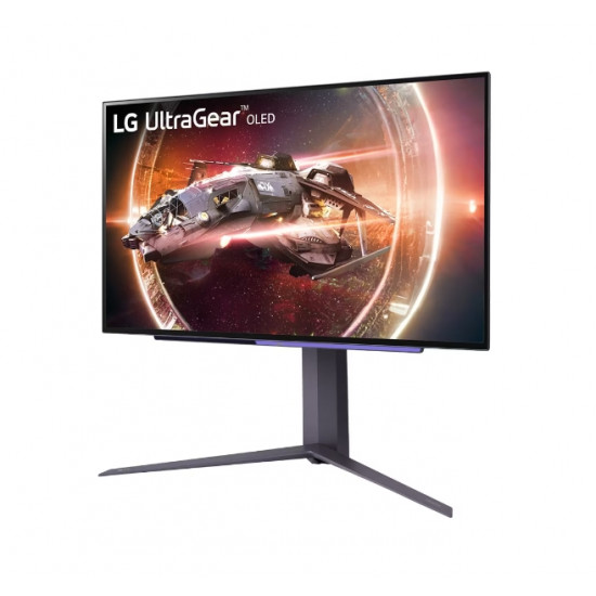 LG 27GS95QE-B, 26.5", UltraGear OLED 0.03ms (GtG), AG, QHD (2560x1440), 240Hz, HDR400, 275 cd/m2, 1 500 000:1, 1000cd/m2, DCI-P3 98.5%, USB3.0 (1up/2down), VRR, AMD Free-sync, NVIDIA G-Sync, HDMI, DP, Height Adjustable, Pivot, Tilt, Swive, Headphon LG 27GS95QE-B, 26.5", UltraGear OLED 0.03ms (GtG), AG, QHD (2560x1440), 240Hz, HDR400, 275 cd/m2, 1 500 000:1, 1000cd/m2, DCI-P3 98.5%, USB3.0 (1up/2down), VRR, AMD Free-sync, NVIDIA G-Sync, HDMI, DP, Height Adjustable, Pivot, Tilt, Swive, Headphon