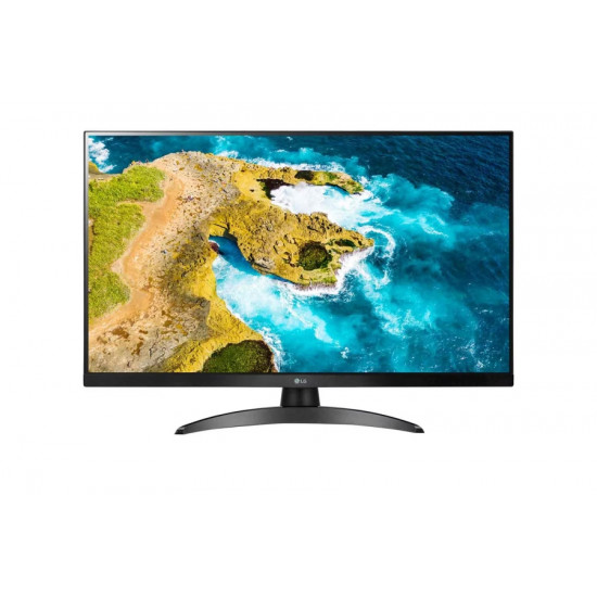 LG 27TQ615S-PZ, 27.0" IPS, Smart webOS, TV Tuner DVB-T2/C /S2, 1000:1, Mega DFC, 250cd, Full HD (1920 x 1080), Wi-Fi, LAN, AirPlay, HDMI, CI Slot, USB 2.0, Bluetooth, AI Sound, Speakers, Black LG 27TQ615S-PZ, 27.0" IPS, Smart webOS, TV Tuner DVB-T2/C /S2, 1000:1, Mega DFC, 250cd, Full HD (1920 x 1080), Wi-Fi, LAN, AirPlay, HDMI, CI Slot, USB 2.0, Bluetooth, AI Sound, Speakers, Black