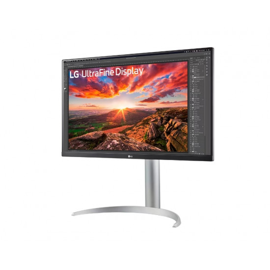 LG 27UP850K-W, 27" UltraFine UHD, IPS 4K , 5ms, 1200:1, 400cd/m2, 3840 x 2160, DCI-P3 95%, HDR 400, HDMI, USB-C, PD- 96 W, DisplayPort, Reader mode, Dynamic Action Sync, Tilt, Height (Range), Swivel, Speacers 2x5W, LG Switch, Black LG 27UP850K-W, 27" UltraFine UHD, IPS 4K , 5ms, 1200:1, 400cd/m2, 3840 x 2160, DCI-P3 95%, HDR 400, HDMI, USB-C, PD- 96 W, DisplayPort, Reader mode, Dynamic Action Sync, Tilt, Height (Range), Swivel, Speacers 2x5W, LG Switch, Black