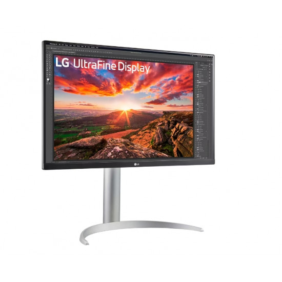 LG 27UP850K-W, 27" UltraFine UHD, IPS 4K , 5ms, 1200:1, 400cd/m2, 3840 x 2160, DCI-P3 95%, HDR 400, HDMI, USB-C, PD- 96 W, DisplayPort, Reader mode, Dynamic Action Sync, Tilt, Height (Range), Swivel, Speacers 2x5W, LG Switch, Black LG 27UP850K-W, 27" UltraFine UHD, IPS 4K , 5ms, 1200:1, 400cd/m2, 3840 x 2160, DCI-P3 95%, HDR 400, HDMI, USB-C, PD- 96 W, DisplayPort, Reader mode, Dynamic Action Sync, Tilt, Height (Range), Swivel, Speacers 2x5W, LG Switch, Black