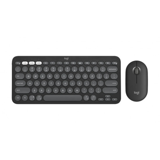 Клавиатура Logitech Pebble 2 Combo - TONAL GRAPHITE - US INT'L - 2.4GHZ/BT - N/A - INTNL-973 - UNIVERSAL Клавиатура Logitech Pebble 2 Combo - TONAL GRAPHITE - US INT'L - 2.4GHZ/BT - N/A - INTNL-973 - UNIVERSAL
