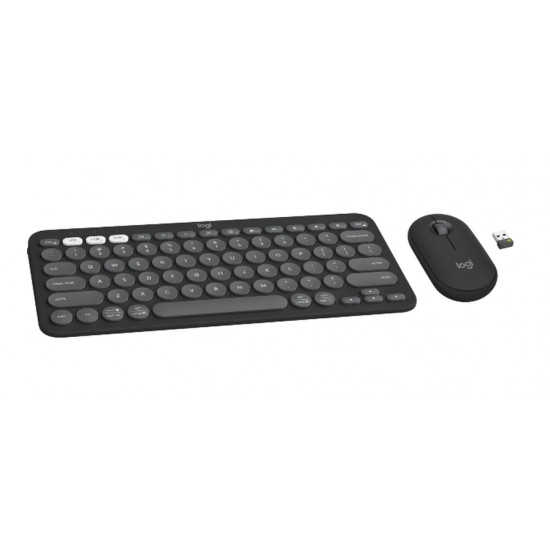 Клавиатура Logitech Pebble 2 Combo - TONAL GRAPHITE - US INT'L - 2.4GHZ/BT - N/A - INTNL-973 - UNIVERSAL Клавиатура Logitech Pebble 2 Combo - TONAL GRAPHITE - US INT'L - 2.4GHZ/BT - N/A - INTNL-973 - UNIVERSAL