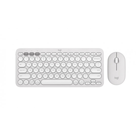 Клавиатура Logitech Pebble 2 Combo - TONAL WHITE - US INT'L - 2.4GHZ/BT - N/A - INTNL-973 - UNIVERSAL Клавиатура Logitech Pebble 2 Combo - TONAL WHITE - US INT'L - 2.4GHZ/BT - N/A - INTNL-973 - UNIVERSAL