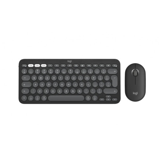 Клавиатура Logitech Pebble 2 Combo for Mac - TONAL GRAPHITE - US INT'L - BT - N/A - INTNL-973 - MAC Клавиатура Logitech Pebble 2 Combo for Mac - TONAL GRAPHITE - US INT'L - BT - N/A - INTNL-973 - MAC