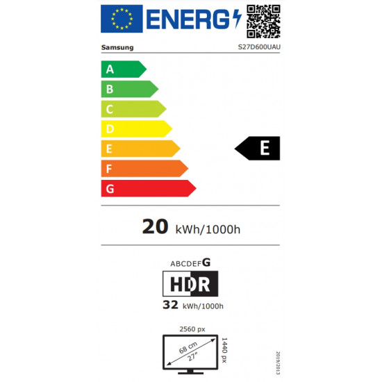 Samsung 27D600 27" IPS LED, 2560x1440, 350 cd/m2, PBP, PIP, USB-C 90W, 3xUSB 3.0, Display Port 1.4, 2xHDMI 2.2, Black Samsung 27D600 27" IPS LED, 2560x1440, 350 cd/m2, PBP, PIP, USB-C 90W, 3xUSB 3.0, Display Port 1.4, 2xHDMI 2.2, Black