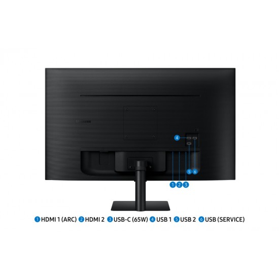Samsung 32DM702 32" VA LED, SMART 3840x2160 2xUSB 2.0, 2xHDMI 1.4, USB-C, Wi-Fi 5, Bluetooth, Speakers, Black Samsung 32DM702 32" VA LED, SMART 3840x2160 2xUSB 2.0, 2xHDMI 1.4, USB-C, Wi-Fi 5, Bluetooth, Speakers, Black