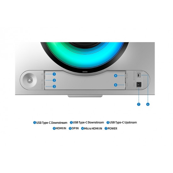 Samsung LS49DG950, 49" CURVED Odyssey G9 OLED, 1000R, 240Hz, 32:9, 5120 x 1440, 250 cd/m2, Display Port, HDMI, Micro HDMI, USB Hub, Silver Samsung LS49DG950, 49" CURVED Odyssey G9 OLED, 1000R, 240Hz, 32:9, 5120 x 1440, 250 cd/m2, Display Port, HDMI, Micro HDMI, USB Hub, Silver