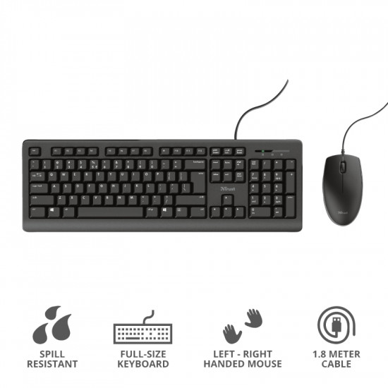 Клавиатура TRUST Primo Keyboard & Mouse BG Layout Клавиатура TRUST Primo Keyboard & Mouse BG Layout