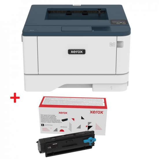 Xerox B310DNI A4 mono printer 40ppm. Duplex, network, wifi, USB, 250 sheet paper tray + Xerox Black high capacity toner cartridge 8000 pages B310/B305/B315
