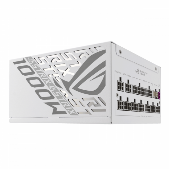 Захранващ блок ASUS ROG STRIX 1000W White Edition, 80+ Platinum PCIe 5.1, Fully Modular Захранващ блок ASUS ROG STRIX 1000W White Edition, 80+ Platinum PCIe 5.1, Fully Modular