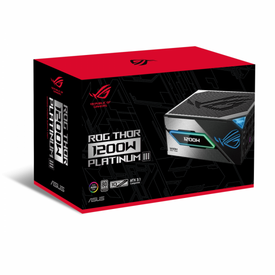Захранващ блок ASUS ROG THOR III 1200W , 80+ Platinum PCIe 5.1, Fully Modular Захранващ блок ASUS ROG THOR III 1200W , 80+ Platinum PCIe 5.1, Fully Modular