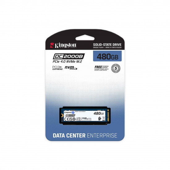SSD KINGSTON DC2000B Data Center M.2-2280 PCIe 4.0 NVMe 480GB SSD KINGSTON DC2000B Data Center M.2-2280 PCIe 4.0 NVMe 480GB