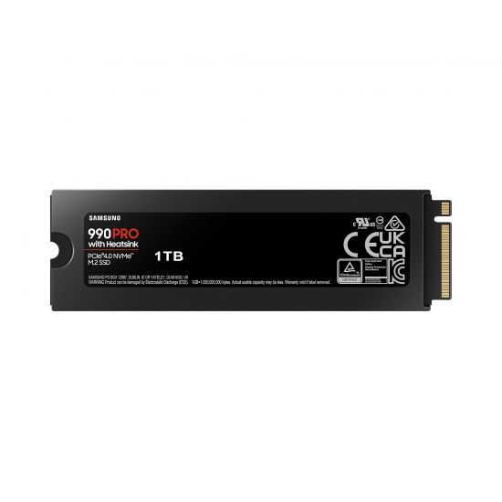 Solid State Drive (SSD) SAMSUNG 990 PRO с Heatsink, 1TB, M.2 Type 2280, MZ-V9P1T0CW Solid State Drive (SSD) SAMSUNG 990 PRO с Heatsink, 1TB, M.2 Type 2280, MZ-V9P1T0CW