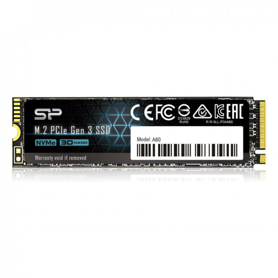 Solid State Drive (SSD) Silicon Power A60 M.2-2280 PCIe Gen 3x4 NVMe 1ТB Solid State Drive (SSD) Silicon Power A60 M.2-2280 PCIe Gen 3x4 NVMe 1ТB