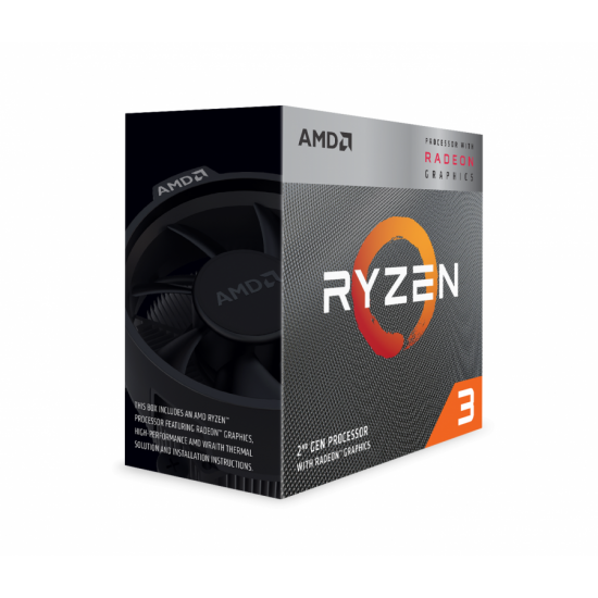 Процесор AMD RYZEN 3 3200G 4-Core 3.6 GHz (4.0 GHz Turbo) 6MB/65W/AM4/BOX Процесор AMD RYZEN 3 3200G 4-Core 3.6 GHz (4.0 GHz Turbo) 6MB/65W/AM4/BOX