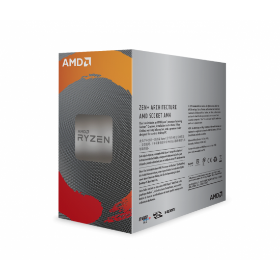 Процесор AMD RYZEN 3 3200G 4-Core 3.6 GHz (4.0 GHz Turbo) 6MB/65W/AM4/BOX Процесор AMD RYZEN 3 3200G 4-Core 3.6 GHz (4.0 GHz Turbo) 6MB/65W/AM4/BOX
