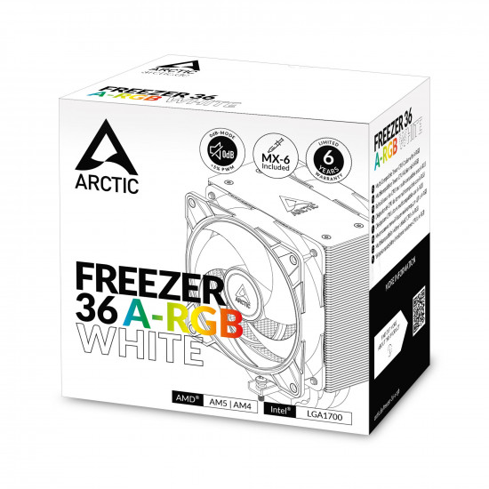 Охладител за процесор ARCTIC Freezer 36 A-RGB White - ACFRE00125A Охладител за процесор ARCTIC Freezer 36 A-RGB White - ACFRE00125A
