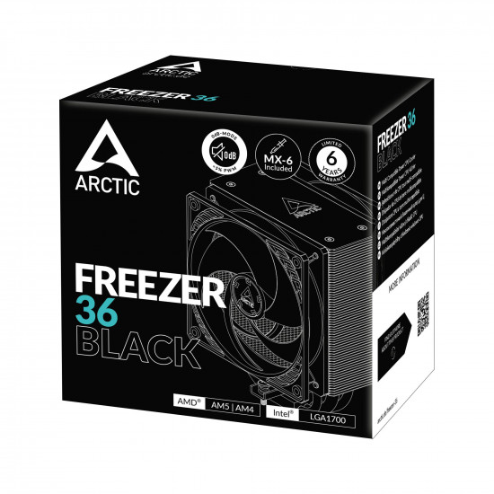 Охладител за процесор ARCTIC Freezer 36 Black - ACFRE00123A Охладител за процесор ARCTIC Freezer 36 Black - ACFRE00123A