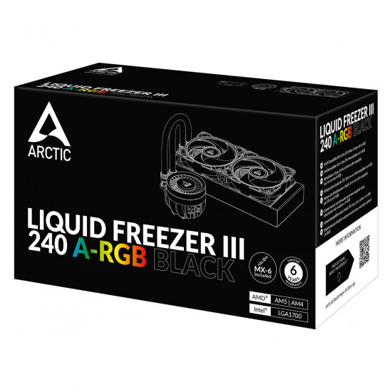 Охладител за процесор Arctic Liquid Freezer III 240 A-RGB Black, ACFRE00142A Охладител за процесор Arctic Liquid Freezer III 240 A-RGB Black, ACFRE00142A