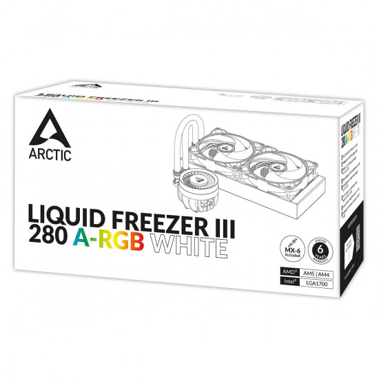 Охладител за процесор Arctic Liquid Freezer III 280 White A-RGB, ACFRE00151A Охладител за процесор Arctic Liquid Freezer III 280 White A-RGB, ACFRE00151A