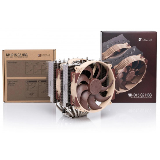 Охладител за процесор Noctua NH-D15 G2 HBC, За сокет LGA1851/1700/2011/AM5/AM4 Охладител за процесор Noctua NH-D15 G2 HBC, За сокет LGA1851/1700/2011/AM5/AM4