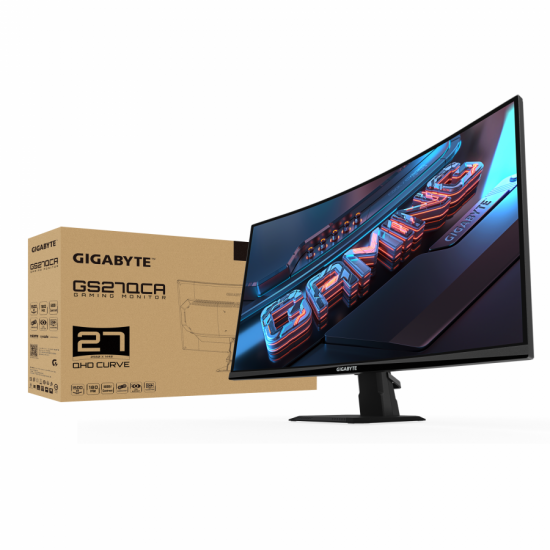 Геймърски Монитор Gigabyte GS27QCA - 27" inch SS/VA 1500R, QHD (2560x1440), 180Hz, 1ms, HDR Ready Геймърски Монитор Gigabyte GS27QCA - 27" inch SS/VA 1500R, QHD (2560x1440), 180Hz, 1ms, HDR Ready